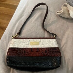Brahmin Tri-Color Croc-Embossed Shoulder Bag